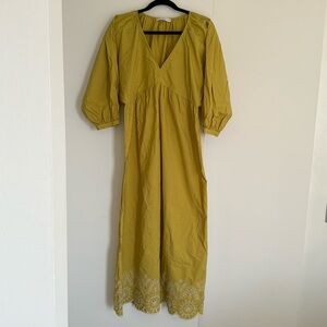 Mango Maxi Puff Sleeve Dress